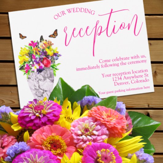 Liebe an der Blumenhochzeit Begleitkarte