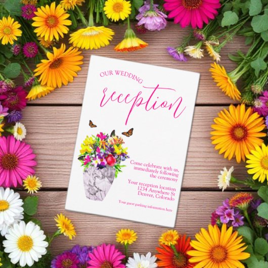 Liebe an der Blumenhochzeit Begleitkarte