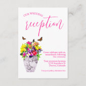 Liebe an der Blumenhochzeit Begleitkarte (Vorderseite)