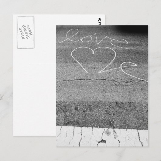 Liebe an der Straße Postkarte (Vorne/Hinten)