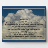 Liebe an die Eltern Fotoplatte (Vorderseite)