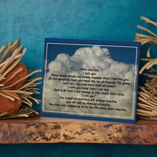 Liebe an die Eltern Fotoplatte (Seite)