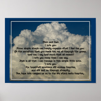 Liebe an die Eltern Poster