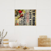 Liebe an Ehemann | Sondergeschenk für den Menschen Poster (Küche)