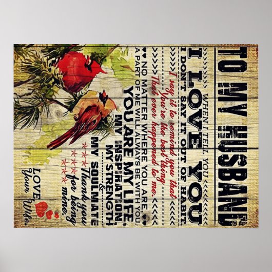 Liebe an Ehemann | Sondergeschenk für den Menschen Poster (Vorne)