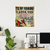 Liebe an Ehemann | Sondergeschenk für den Menschen Poster (Heimbüro)