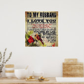 Liebe an Ehemann | Sondergeschenk für den Menschen Poster (Küche)