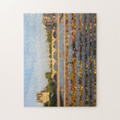 Liebe an einer Brücke in Paris, Frankreich Puzzle (Vertikal)