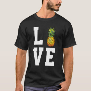 Liebe Ananas Bekleidung Hawaii Obst T-Shirt
