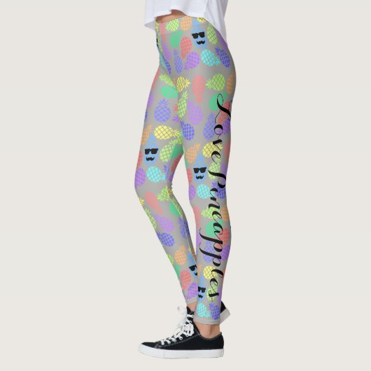 "Liebe Ananas" Farbige Leggings (Links)