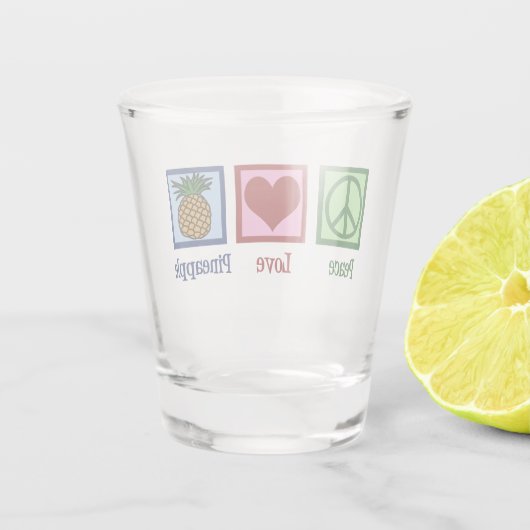 Liebe Ananas Schnapsglas (Rückseite)