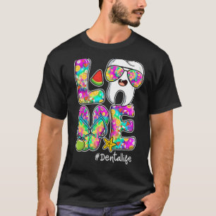 Liebe Ananas Stethoskop Gefärbte Krawatte Zahnlebe T-Shirt