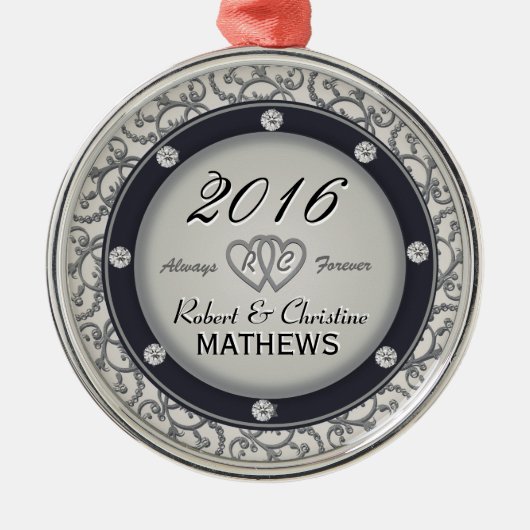 Liebe-Andenken Ornament Aus Metall (Vorne)