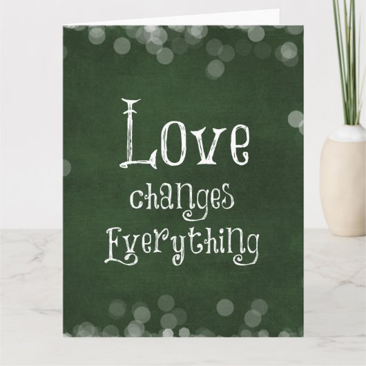 Liebe ändert alles, was Kostenvoranschlag Karte (Vorderseite)