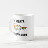 Liebe-Anfänge innerhalb Ihrer Gene Kaffeetasse (Vorderseite Links)