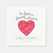 Liebe angebaut ruby nach Hochzeit 1. Jubiläum Part Serviette (Vorderseite)