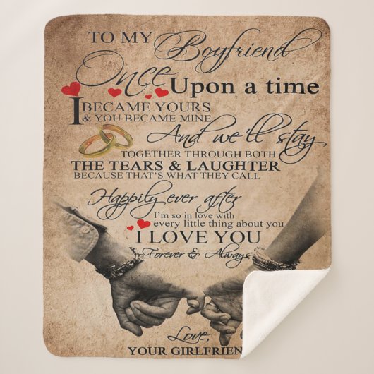 Liebe-Angebot für Freund | Geschenk für Ehemann, b Sherpadecke (Vorderseite)