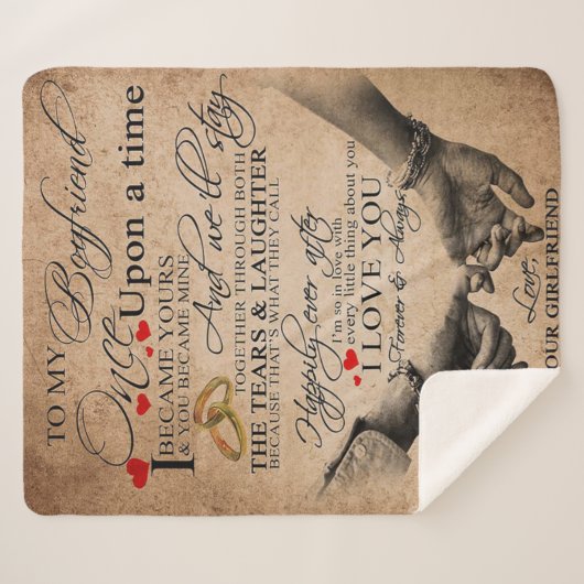 Liebe-Angebot für Freund | Geschenk für Ehemann, b Sherpadecke (Vorderseite (Horizontal))