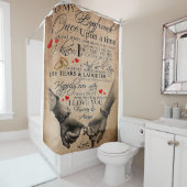 Liebe-Angebot für Freund | Lovely Quotes Gift Duschvorhang (Beispiel)