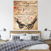 Liebe-Angebot für Freund | Lovely Quotes Gift Leinwanddruck (Insitu (Schlafzimmer))