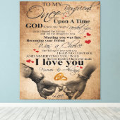 Liebe-Angebot für Freund | Matching Couple Gift Leinwanddruck (Insitu (Holzboden))