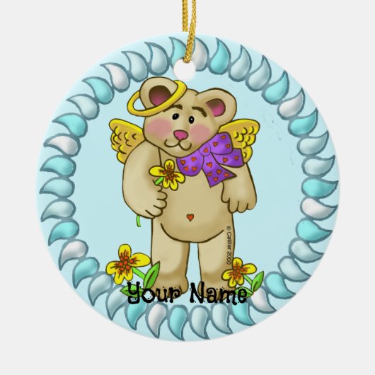Liebe Angel Bear Keramik Ornament (Vorne)