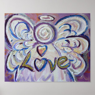 Liebe Angel Inspiration Word Art Print Poster