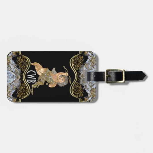 Liebe Angel Monogram Gepäckanhänger (Vorderseite horizontal)