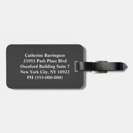 Liebe Angel Monogram Gepäckanhänger (Rückseite horizontal)