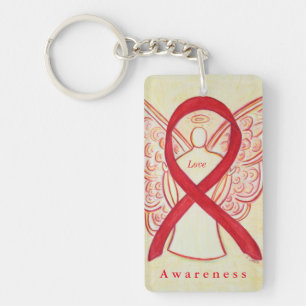 Liebe Angel Red Awareness Ribbon Schlüsselanhänger