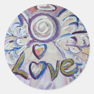 Liebe Angel Word Art Custom Decoder Stickers