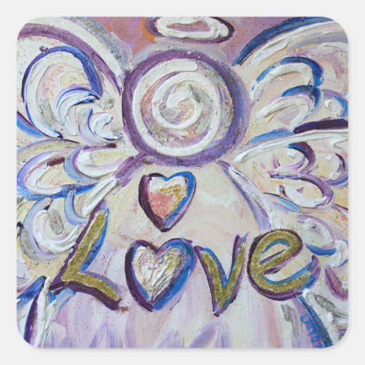Liebe Angel Word Art Custom Decoder Stickers (Vorderseite)