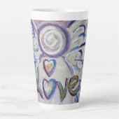 Liebe Angel Word Art Custom Latte Tasse Cup (Vorderseite)
