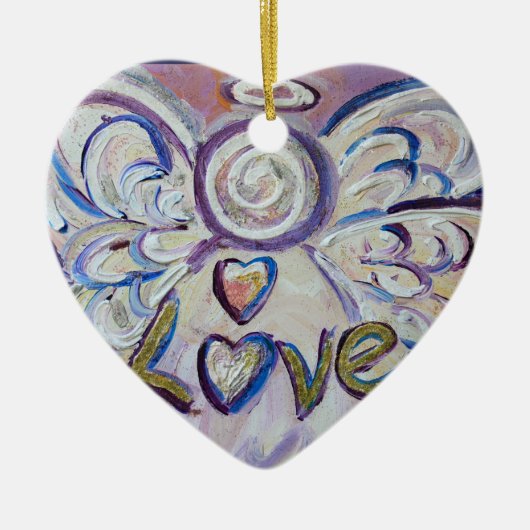 Liebe Angel Word Kunst, Dichtung und Musik Keramik Ornament (Vorne)