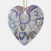 Liebe Angel Word Kunst, Dichtung und Musik Keramik Ornament (Links)