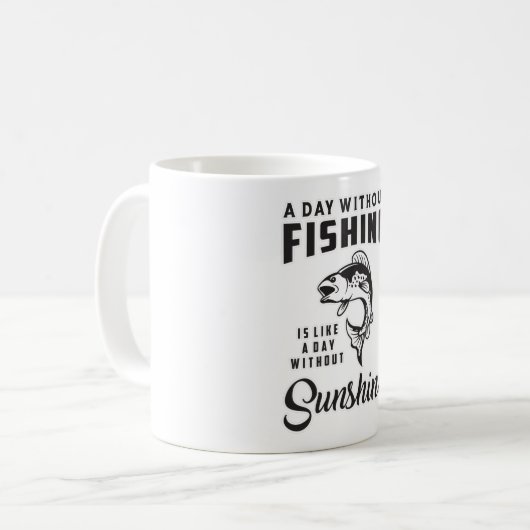 Liebe Angeln Fisch Fischer Funny Gift Idee Kaffeetasse (Vorderseite Links)