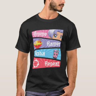 Liebe Anime Ramen Boba Repeat Kawaii Japanischer A T-Shirt