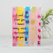 Liebe Ankündigung (Stehend Vorderseite)