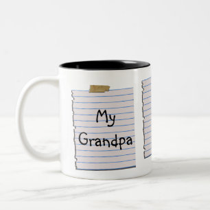Liebe-Anmerkungen für Großvater-Tasse Zweifarbige Tasse