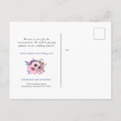 Liebe Ansteckende Hochzeit Postpone COVID Florals Ankündigungspostkarte (Rückseite)