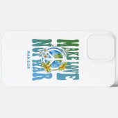Liebe anstelle des Weltfriedenssymbols des Krieges Case-Mate iPhone Hülle (Rückseite (Horizontal))