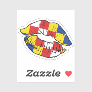 Liebe Antwerpen Provincie Antwerpen Lipstick Aufkleber