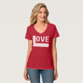 Liebe-Anweisung Roter T - Shirt (Vorderseite Vollansicht)