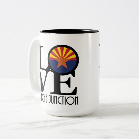 LIEBE Apache Junction Zweifarbige Tasse (Vorderseite Links)