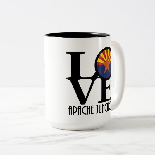 LIEBE Apache Junction Zweifarbige Tasse (VorderseiteRechts)
