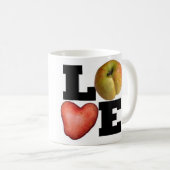 LIEBE Apple Heart Potato Tasse (VorderseiteRechts)