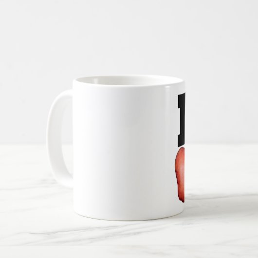 LIEBE Apple Heart Potato Tasse (Vorderseite Links)