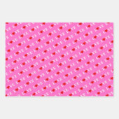 LIEBE Aqua Blue Lime Green Pink Geschenkpapier Set (Vorderseite)