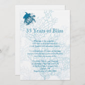 Liebe Aqua Turtle Jubiläum Einladung (Vorne/Hinten)