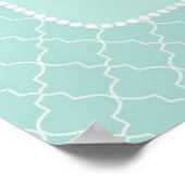 Liebe Aqua und Korallenwand Poster (Ecke)